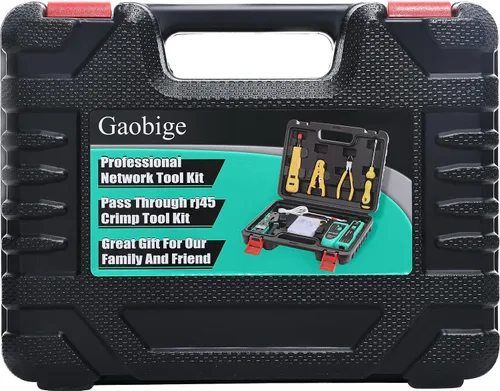 Vista 2 de Gaobige Kit de herramientas de red, Kit de herramientas de crimpado RJ45, Herramienta de crimpado Ethernet Cat6 Cat5 Cat5e, Herramienta de prensado