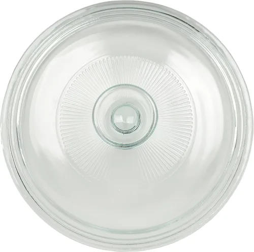 Vista 2 de CorningWare G-5C - Tapa de vidrio de repuesto redonda acanalada transparente de 1.5 cuartos de galón