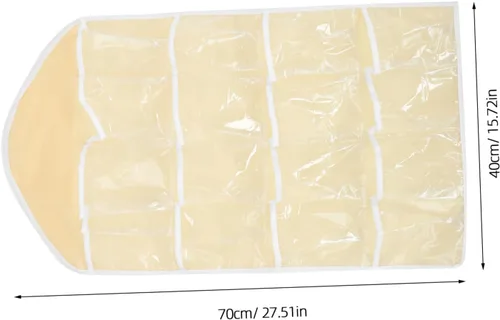 Vista 3 de UPKOCH Organizador de bolsa de almacenamiento colgante para puerta, organizador de bolsillo de pared beige para ropa interior, calcetines, joyas