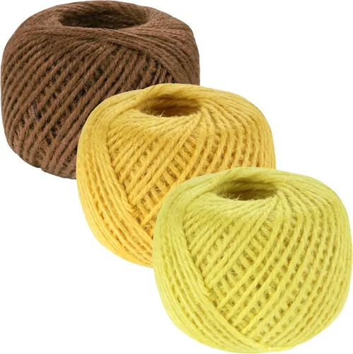 Vista 11 de JubileeYarn - Cordel de yute para obras de arte, manualidades y envoltura de regalos, 675 pies (672.6 ft), 0.08 pulgadas de grosor, tres bolas