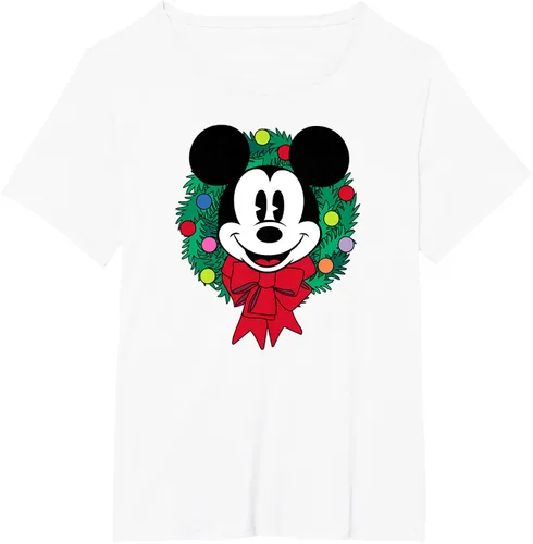 Vista 31 de Amazon Essentials Camiseta navideña festiva de Mickey Mouse para hombre, color azul, talla S Blanco