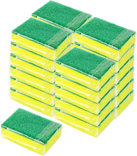 Vista 9 de Esponjas de limpieza de cocina, esponjas de limpieza a granel, esponjas para lavar platos que no rayan, almohadilla para fregar, esponja para platos