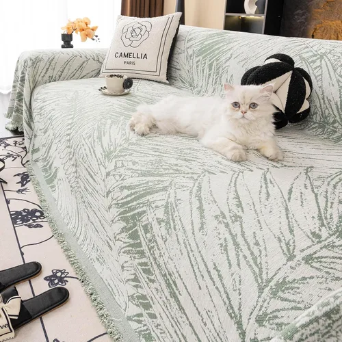 Vista 83 de ROOMLIFE Funda de sofá con estampado de leopardo para sofá de 3 plazas, lavable, protector de muebles para perros, funda de sofá suave