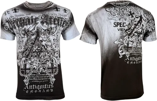 Vista 3 de Xtreme Couture by Affliction Camiseta para hombre, diseño gráfico Azul (Camelford)