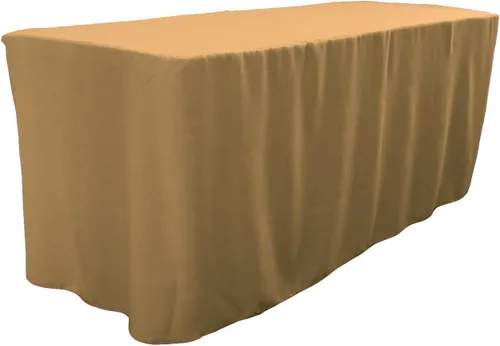Vista 37 de LA Linen Mantel ajustable de popelina de poliéster, 96.2 in de largo x 30.0 in de ancho x 76.2