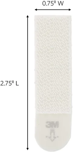 Vista 3 de Command Tiras para colgar cuadros, medianas, blancas, 12 pares por paquete, se venden por paquete de 3, 36 pares en total (17204-12ES)