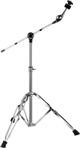 Vista 3 de Cymbal Stand with Drum Sticks Holder, Adjust high Boom and Straight Combo,Double Braced Legs with Rubber Feet Ride and Crash cymbal stands