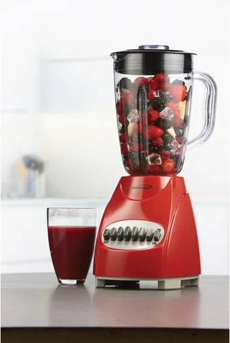 Vista 2 de Brentwood JB-220R Licuadora de 12 velocidades + pulso, color rojo
