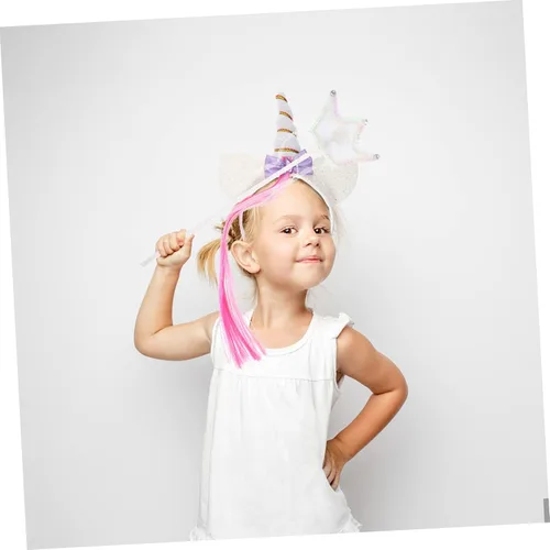 Vista 3 de Abaodam 1 Set Headband Photo Booth Costume Prop Party Hairband Hair Hoop Head Band Hoop Unicorn Angel Hairband