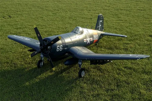 Vista 6 de Fms Avión Rc Plane 6 canales Control remoto Avión Racing Warbird 1700MM (66.9") Envergadura F4U Corsair V3 sin Reflex V2 RC Aviones para adultos PNP