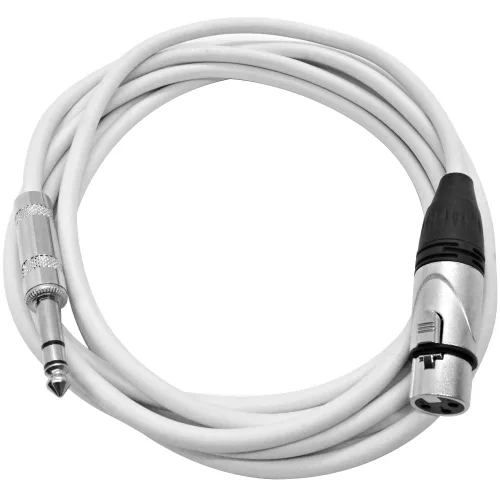 Vista 4 de Seismic Audio - SATRXL-F2 - Cable de conexión XLR naranja de 2 pies hembra a 1/4" TRS
