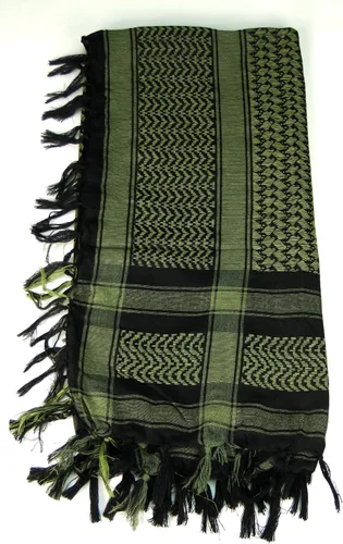 Vista 2 de Bufanda para cuello Tapp Collections, Shemagh para cabeza de calidad superior., VerdeNegro