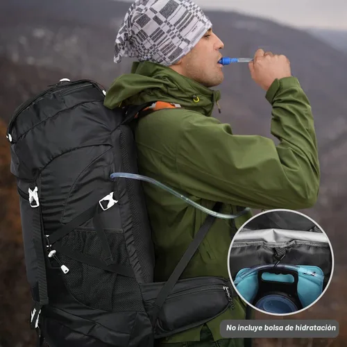 Vista 4 de HOMIEE 50L Hiking Backpack Travel Bag Waterproof Camping Rucksack
