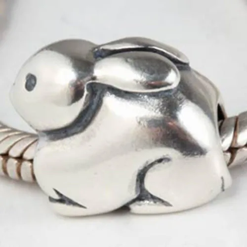 Vista 2 de Jirafa encanto pulsera de plata de ley 925encanto de la suerte de animales