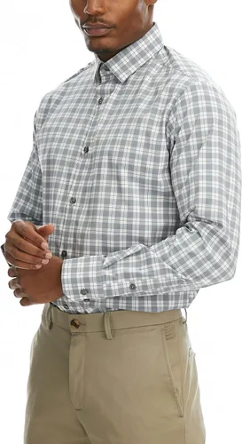 Vista 3 de Perry Ellis Camisa de vestir de manga larga con botones para hombre