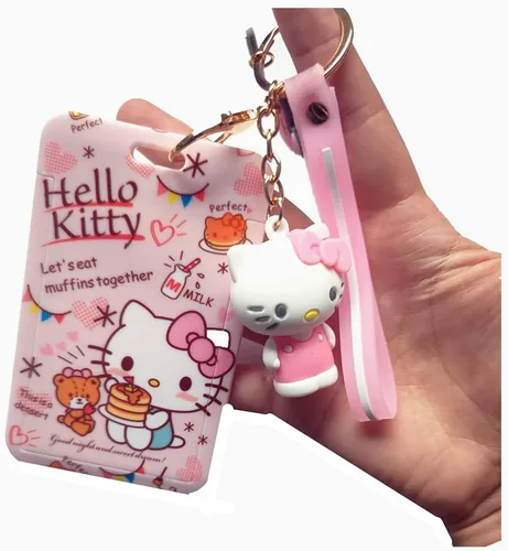 Vista 2 de Llavero Hello Kitty para niñas y mujeres Figuras Sanrio Accesorios para bolsa de regalo de cumpleaños (Hello Kitty 1), Hello Kitty 1
