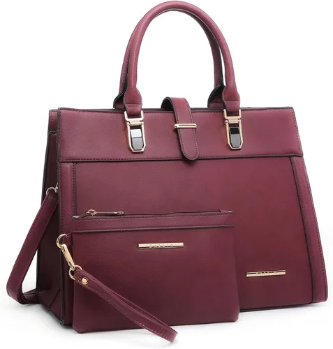 Vista 6 de Bolso de mano para mujer con solapa, bolso de hombro con correa, bolso de mano con asa superior, bolso tote, bolso satchel, monedero, bolso