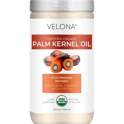Vista 7 de velona Aceite de almendra de palma orgánico certificado por la USDA, 2 onzas líquidas, aceite portador 100% puro y natural, refinado, prensado