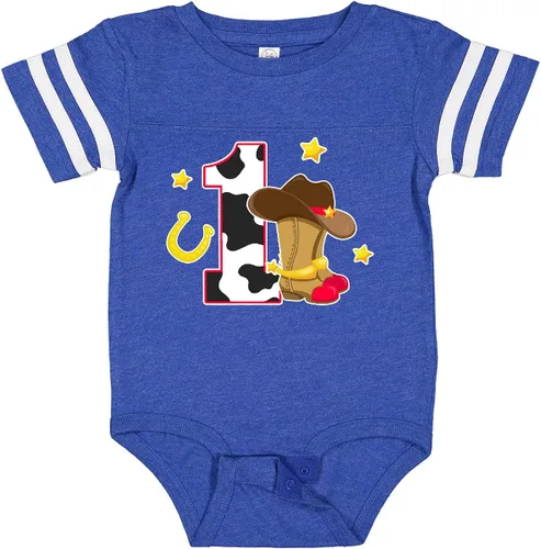 Vista 14 de inktastic Body de bebé de vaquero para cumpleaños de 1 año con botas de vaquero