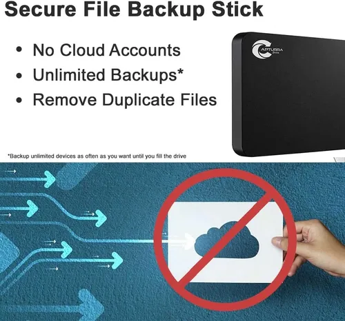 Vista 4 de Capturra Action Drive 1TB Unidad de almacenamiento y copia de seguridad automatizada de fotos y archivos para computadoras y equipos de vigilancia