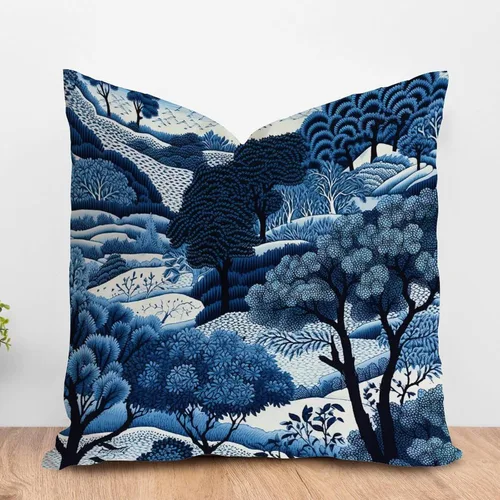 Vista 8 de ArogGeld Chinoiserie - Funda de cojín para sofá, diseño floral de peonía, color verde azulado, verde y rojo, diseño de peonía, diseño escénico