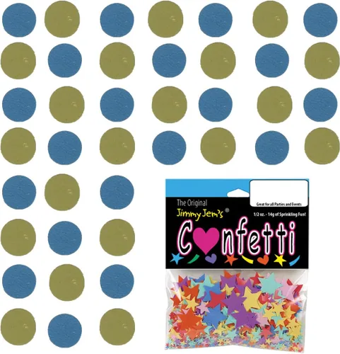 Vista 192 de Confetti Circle 1/4" Negro, Azul Marino Combo - 2 bolsas de media onza (1 oz) (8550/9971)