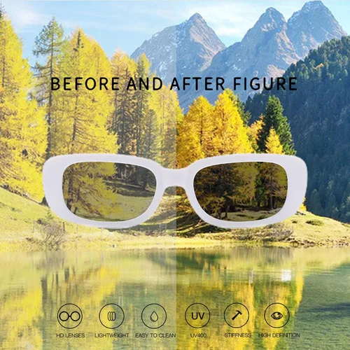 Vista 14 de Lxnoap Gafas de sol de marco grueso ovaladas retro atrevidas, gafas de sol ovaladas retro de Y2k, gafas de sol ovaladas ovaladas retro Mod Kurt