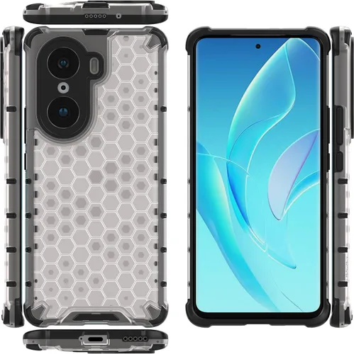 Vista 210 de Pzwoxukhov Funda compatible con Huawei Nova 3i, compatible con Huawei P Smart+ 2018 Honeycomb Anti-Drop Shock-Absorbing Case Negro