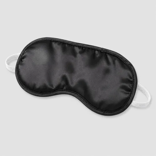 Vista 6 de Cathay Home Juego de accesorios de ropa de cama de satén, fundas de almohada, máscara de ojos, coleteros, suave como la seda, resistente a las Negro