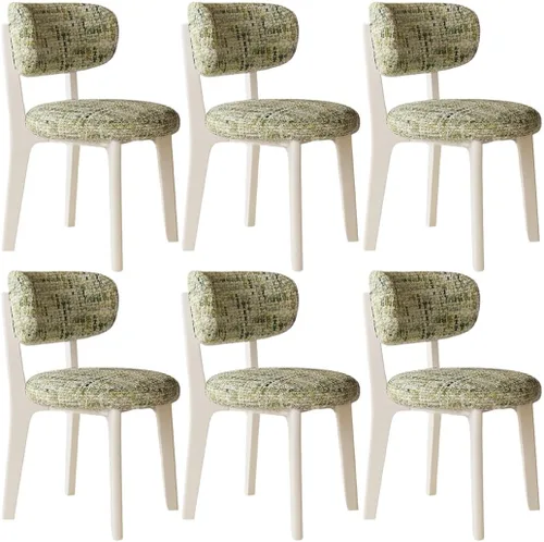 Vista 13 de YVYKFZD Solid Wood Dining Chairs, Armless Dining Room Chair Set, Upholstered Kitchen Chairs, Living Room Chair with Removable Fabric Seat Cushion