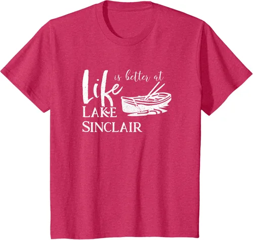 Vista 82 de Life is Better at Lake Sinclair Georgia Camiseta Negro