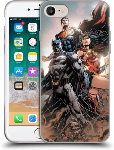 Vista 186 de Head Case Designs Funda de gel con licencia oficial de la Liga de la Justicia DC Comics #10 Darkseid War Comic Book Cover
