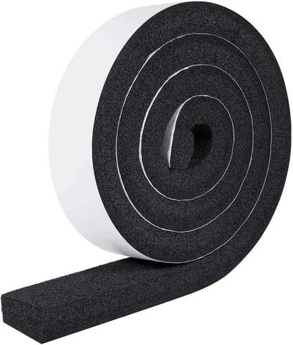 Vista 8 de MAGZO Burletes Sellador de Puerta de 1 Pulgada de Ancho X 1/2 Pulgada de Grosor, Fuerte Adherencia y Alta Elasticidad, Aislamiento de Espuma