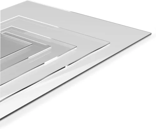 Vista 2 de Značkové akrylové sklo Deska, velikost A4 nebo 11.693 x 8.268 in, 0.118 in, plast pro stavbu modelů, dům a zahradu, barva písma: Transparente