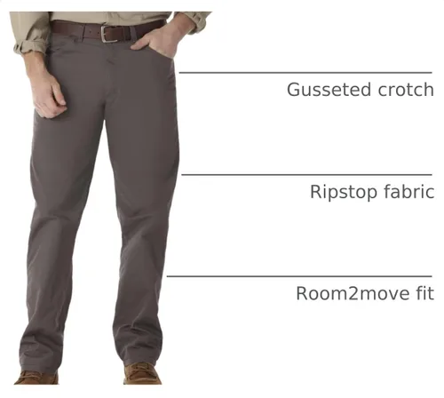 Vista 6 de Wrangler Riggs Workwear Technician Work Utility Pantalones para hombre Carbón