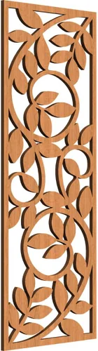 Vista 37 de 9 3/8"W x 24 3/8"H x 1/4"T Utica Decorativo Fretwork Madera Paneles de Pared, Abedul