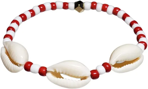 Vista 13 de Sea Shell Santeria Ilde Stretch Unisex Beaded Ifa Bracelet