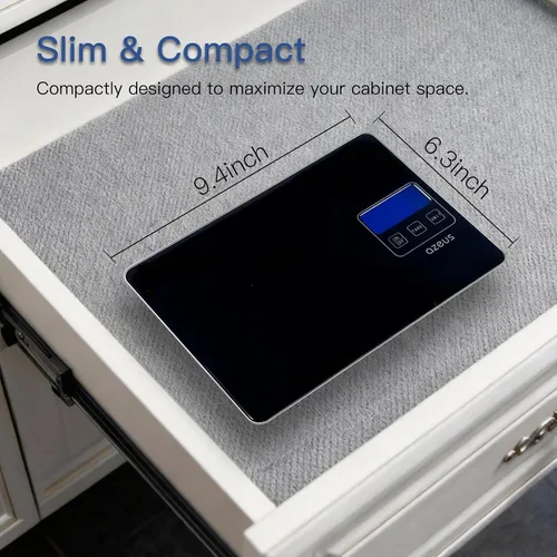 Vista 7 de Báscula de alimentos con recargable por USB, báscula digital de cocina con 6 unidades, alta precisión de capacidad de 11 libras, rango