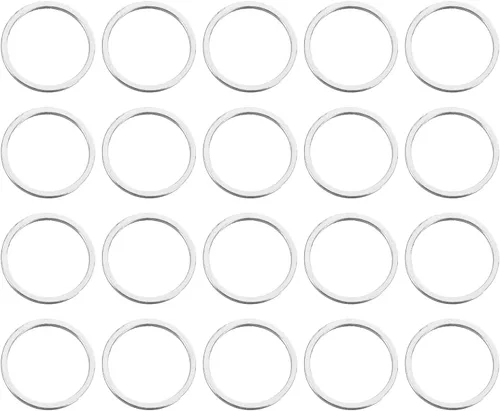 Vista 17 de uxcell Anillos de enlace redondos de bisel de círculo hueco de latón, conectores de joyería para pendientes, collares, fabricación de joyas