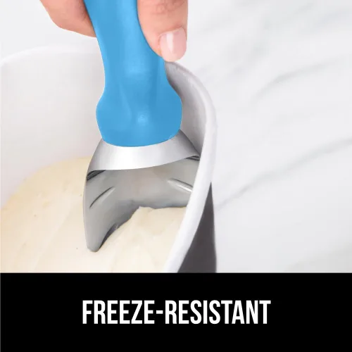 Vista 5 de Cuchara para helado premium de Gorilla Grip, apta para lavavajillas, con un mango de agarre cómodo, diseño resistente y duradero. Herramienta