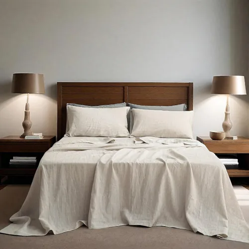 Vista 31 de Simple&Opulence Juego de sábanas de 100 % lino tamaño Twin, 3 piezas de lino francés natural, juego de ropa de cama transpirable, suave y duradero