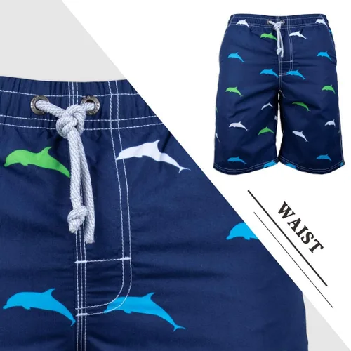 Vista 4 de PREFER TO LIFE Pantalones cortos para hombre, secado rápido, playa, vacaciones, fiesta, bermudas, natación, pantalones grandes