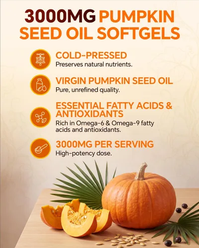 Vista 2 de Everly - Aceite de semilla de calabaza, con palma enana, 3000 mg