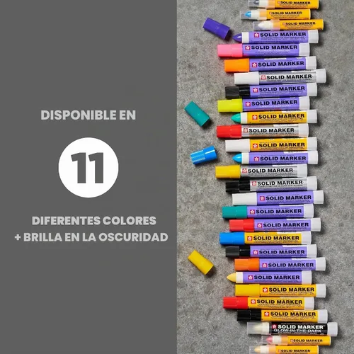 Vista 6 de Marcador de pintura solidificada Solid Marker de Sakura, de 14 a 392 grados Fahrenheit, Negro, 1 Permanent Pens for Wood, Glass, and Window, Marks