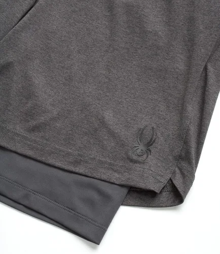 Vista 5 de Spyder Pantalones cortos deportivos para hombre, 2 en 1, con forro de compresión (S-XL)