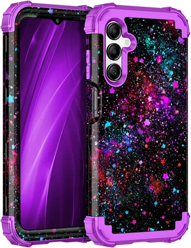 Vista 83 de Miqala Funda para Galaxy A14 5G, que brilla en la oscuridad, tres capas, resistente, a prueba de golpes, protección completa, parachoques