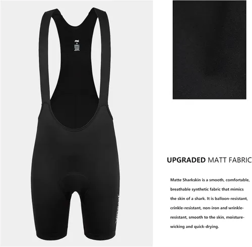 Vista 4 de JEPOZRA Pantalones cortos de ciclismo acolchados para bicicleta de montaña para hombre, pantalones cortos de compresión con cojín de silicona