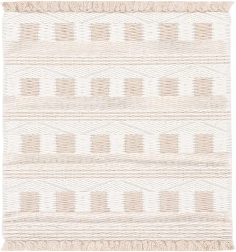 Vista 2 de SAFAVIEH Natura Collection - Alfombra de pasillo de 8 pies, color marfil y gris topo, diseño moderno, ideal para zonas de alto tráfico en pasillo