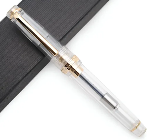 Vista 22 de Pluma estilográfica JINHAO 82 con clip dorado (plumín F 0.5mm, verde aguacate)