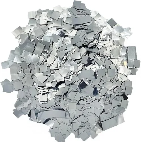 Vista 6 de Ultimate Confetti - Confeti cuadrado metálico azul bebé - 16 oz - 1 libra